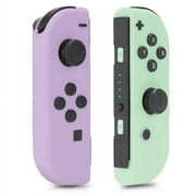 Switch Wireless Controllers Replacement Wireless Gamepad Joy-con Dual Vibration (Purple & Green)