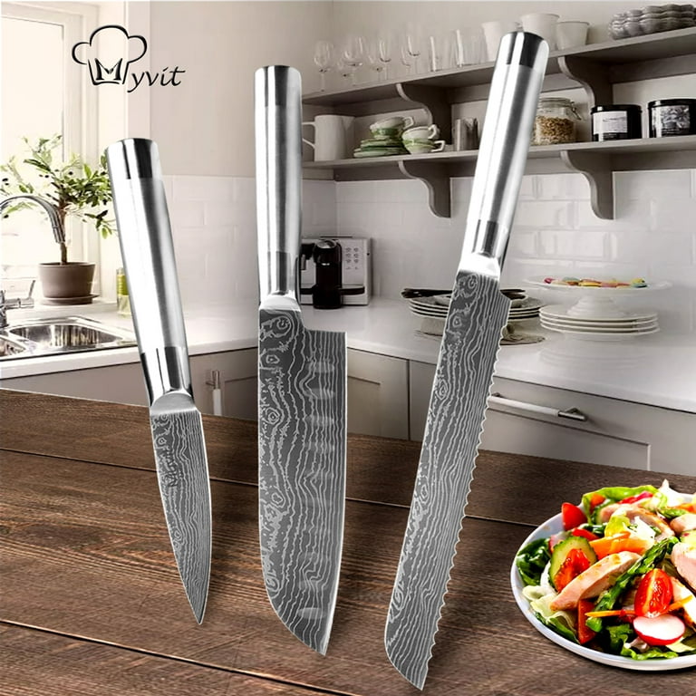 Damascus Knife Set, Kitchen Knives, Paring Knives