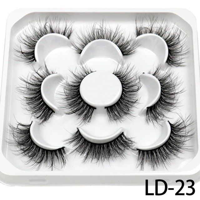IEEYEEY Nuevas 5 Pares De Pestañas Postizas Naturales De 3D Visón Al Por Mayor A Granel Gao Jiahui unisex