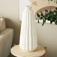 thumbnail image 2 of DecMode 20" Cream Magnesium Oxide Vase with Carved Grooves, 2 of 9