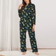 thumbnail image 2 of Balery Dinosaur Conjunto de Pijama con Estampado para Mujer, Conjunto de Dos Piezas con Manga Larga, Ropa de Dormir Suave con Bolsillos, Pijamas Cómodos-Large, 2 of 7