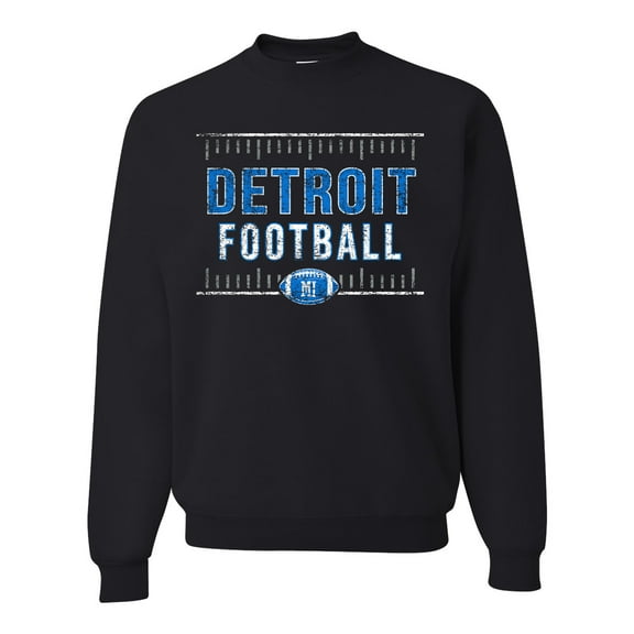 Wild Bobby Detroit DET Hometown City Football Fan Pride Sports Unisex Crewneck Sweatshirt, Black, Small