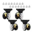 thumbnail image 4 of Luggage Suitcase Wheels Travel Suitcases Wheels Omni Directional Wheels Black A18 Replacement Luggage Wheels Swivel Caster Wheels for Carrier 4pcs with brake, 4 of 8