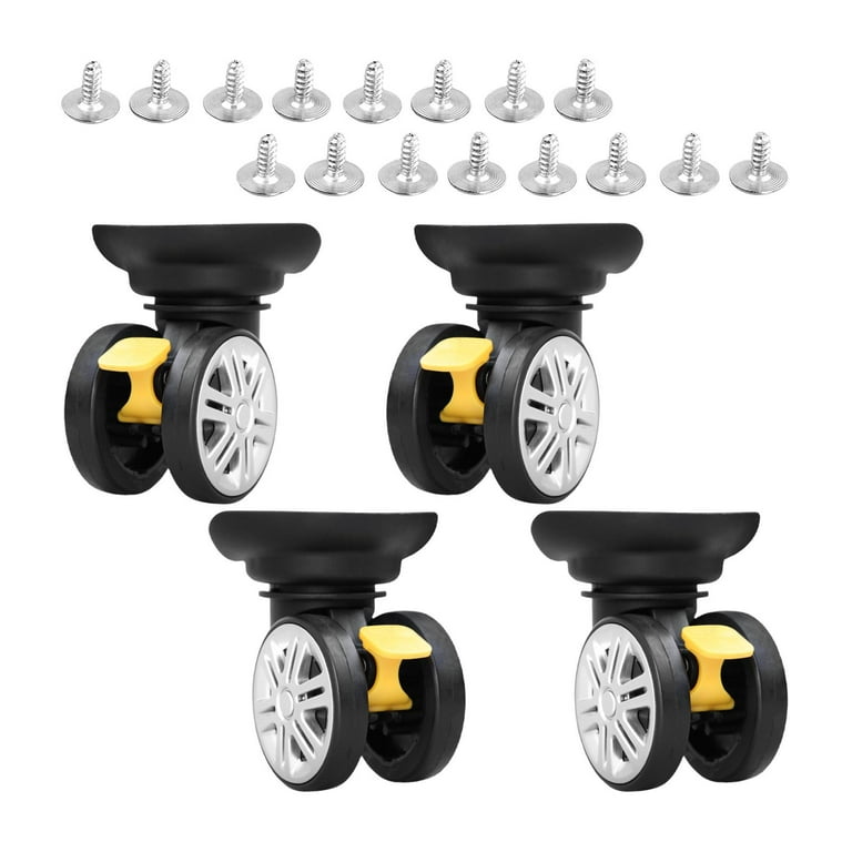 Luggage Suitcase Wheels Swivel Wheels A18 Quiet Durable Black Travel Suitcases Wheels Replacement Luggage Wheels for Travel Case Trolley Case 4pcs