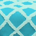 thumbnail image 4 of 1 Piece Luxury Two Tone Diamond Ruffle Pattern Comforter Super Soft, All Season 800 Thread Count, 100% Egyptian Cotton, Oversized Super King Size Turquoise Blue-Aqua Blue Color, 4 of 4