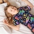 thumbnail image 4 of Balery Colorful Animals Conjunto de Pijama Infantil de Manga Corta con Estampado – Ropa de Dormir de Algodón Suave-3X-Large, 4 of 5