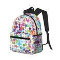 thumbnail image 2 of Lsque Colorful Watercolor Dots Classic Casual Backpack - Large Capacity Water-Resistant Backpack for School, Work, Travel, and Outdoor Activities, 2 of 8