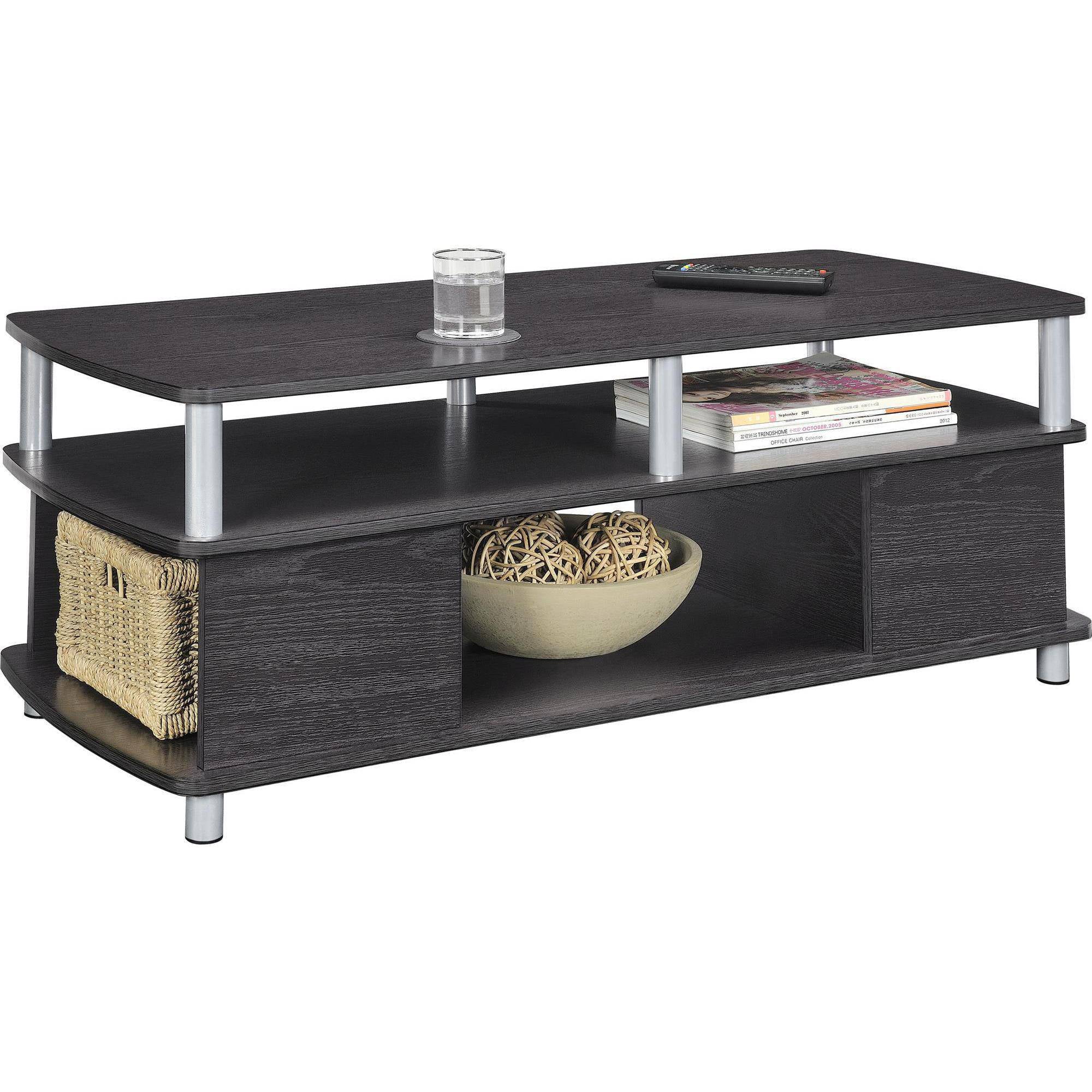 Home Coffee Table Wood Living Room Furniture Modern Shelf 