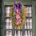 thumbnail image 4 of Zenghuiiii Spring Decoration Pendant Flowers Hanging Upside Down On Trees Large Purple Embroidered Flower Bow Door Hanging Decoration Fall Front Porch Decorations, 4 of 9