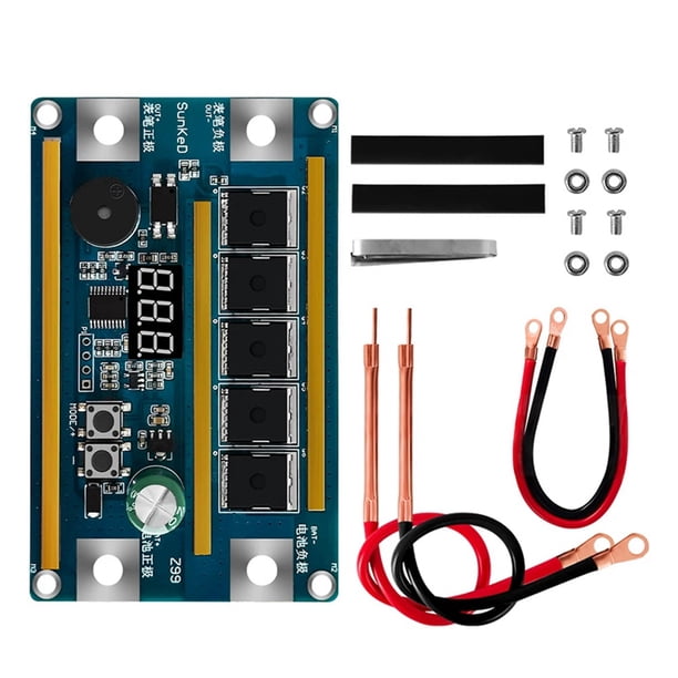 Soldador por Puntos de 12 V y 99 Marchas, Potencia Digital Ajustable, Bolígrafo de Soldadura por Puntos, Placa de Control, Lámina de Níquel para Batería de Litio 18650