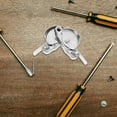 thumbnail image 2 of 12 juegos de acero inoxidable Crescent Lock Hebilla de la ventana Cerradura Antirrobo Accesorios para el hogar para el hogar Tienda (12 ganchos cortos izquierdos + 12 ganchos cortos derechos), 2 of 6