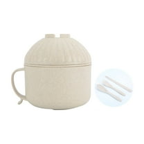 PuSpu Instant Noodle Bowl with Lid & Chopsticks – Collapsible Home Decoration & Food-Grade Kitchen Utensils for Dorm, Office, Travel