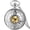 Silver, variant on VIGOROSO Vintage Pocket Watch for Men Women Roman Numerals Scale Quartz Bronze Fob Pocket Watches with Chain