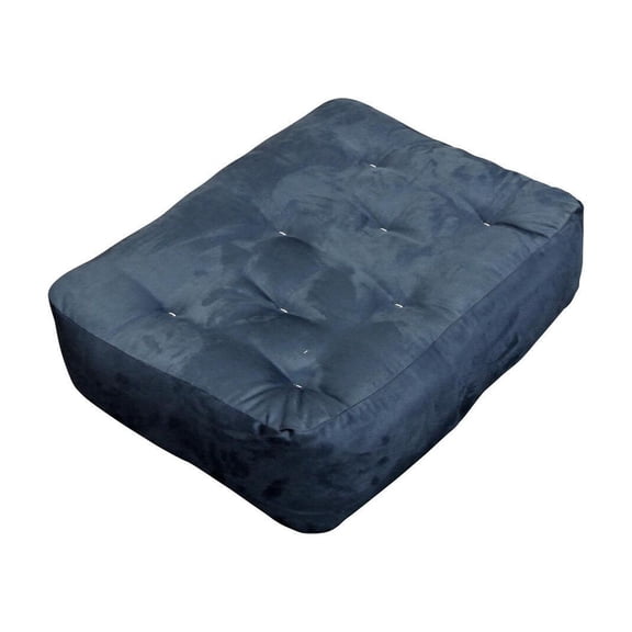 4 Inch Futon Mattress - 21x28 Blue Microfiber Chair Ottoman Mattress