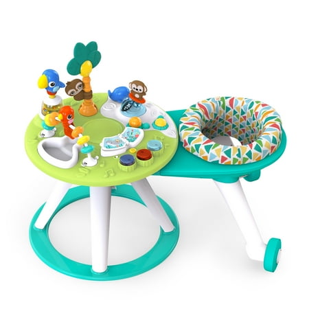Bright Starts Around We Go 2-in-1 Walk-Around Activity Center & Table - Tropic Cool, Ages 6 months +