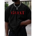 thumbnail image 1 of Camiseta de manga corta con estampado GONT de letras rojas para hombre, estilo informal de cuello redondo, ideal para primavera y verano. Ideal para adultos, hombres, mujeres, adolescentes y jóvenes., 1 of 7