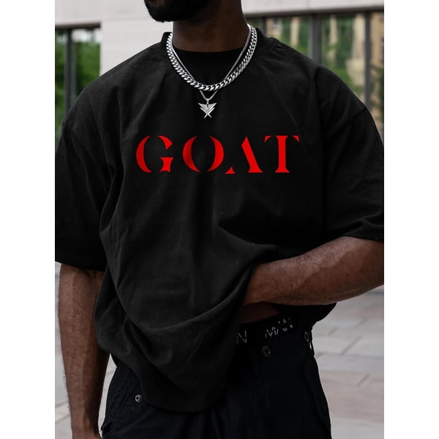 Camiseta de manga corta con estampado GONT de letras rojas para hombre, estilo informal de cuello redondo, ideal para primavera y verano. Ideal para adultos, hombres, mujeres, adolescentes y jóvenes.