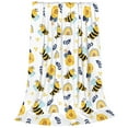 thumbnail image 2 of Pofeuu Bees And Rainbows Print Ultra-Soft Micro Fleece Blanket,for Bed Or Sofa,All Season Throw Blankets Flannel Blanket-50"x40", 2 of 7