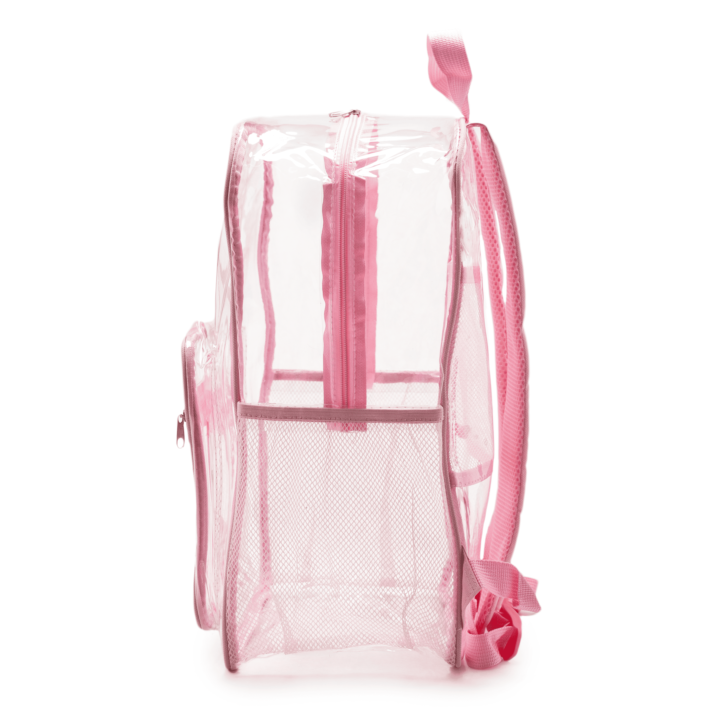 JPACK Clear Backpack – Heavy Duty Transparent Bookbag for Adults and Teens | School, Work, Travel, Stadiums (Pink)