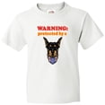 thumbnail image 3 of Inktastic Funny Protected by a Doberman Pinscher Dog Youth T-Shirt, 3 of 5