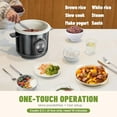 thumbnail image 3 of MOOSUM Electric Rice Cooker with One Touch for Asian Japanese Sushi Rice, 3-cup Uncooked/6-cup Cooked, Fast&Convenient Cooker with Ceramic Nonstick Coating inner pot, Auto Warmer, Black, 3 of 6