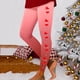 thumbnail image 3 of Gibobby Pantimedias Termicas Mujer Invierno Leggings de cintura alta con estampado navideño para mujer, adecuados para yoga, correr, fitness diario (Rosa, XL), 3 of 4
