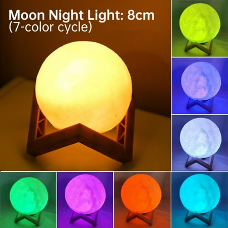 

Moon Lamp For Dropshipping Bedroom Night Lamp Home Decorations 3D Printing Moon Light For Children Warm Lights Christmas Lights