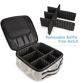 thumbnail image 4 of FORMRS Travel Makeup Bag Large Capacity Train Case Cosmetic Organizer with Adjustable Dividers, Light Gray Pattern, 4 of 8