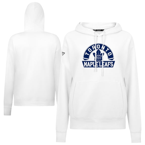 Women's Levelwear White Toronto Maple Leafs Adorn Banner Arch Pullover Hoodie