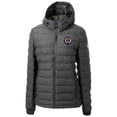 thumbnail image 2 of Women's-Cutter & Buck  Gray Philadelphia Union Mission Ridge Repreve Eco Insulated Hooded Puffer Jacket, 2 of 3