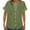 Green, variant on MIXUE Women Blouses Solid Color V Neck Stank Botton Down Short Sleeve Loose Fit Womens Summer Tops Holiday Wear,Green,S