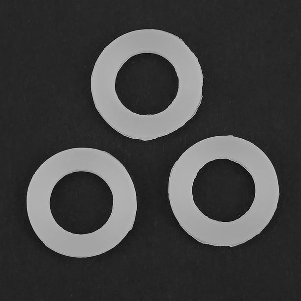 12 juntas tóricas de silicona blanca con junta plana para mangueras de fuelle (1/2)