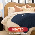 thumbnail image 3 of Sunbeam Oversized Throw Poseidon Microplush, 4 Heat Settings, 4-Hour Auto Shut-Off, Electric Heated Blanket, 60" x 80", 3 of 11
