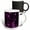 Multicolor, variant on 3drose, Black and Pink Image of Paint Splatter, 11oz Two-tone Black Mug