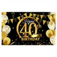 thumbnail image 3 of Yuarrent Banner de fondo de feliz cumpleaños Fondo de fotografía Banner de feliz cumpleaños Kits de decoración para fiestas 40 años de edad Yuarrent HA002690-05, 3 of 6