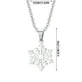 thumbnail image 3 of Christmas Necklace for Women & Men, Snowflake Pendant Holiday Jewelry with Adjustable Stainless Steel Chain, Winter Xmas Gift for Her, Him, Friends, Family, 3 of 8
