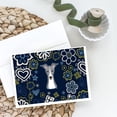 thumbnail image 2 of Blue Flowers Italian Greyhound Greeting Cards and Envelopes Pack of 8, 2 of 2