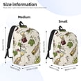 thumbnail image 2 of Disketp Grapes Bbottles Wine print Canvas Backpack Lightweight Travel Daypack Student Rucksack Laptop Backpack-Small, 2 of 5