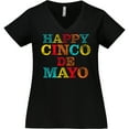 thumbnail image 3 of Inktastic Happy Cinco De Mayo Women's Plus Size V-Neck T-Shirt, 3 of 5