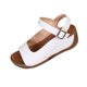 thumbnail image 1 of Sandalias de Cuña de Estilo de Tacones Blancos Del Dedo Del Pie Cerrado con Correa de Tobillo, Sandalias de Cuña de las Mujeres Casuales Más Tamaño Primavera Verano, 1 of 9