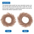 thumbnail image 3 of Uxcell Pampas Grass Wreath Brown 21.7" Faux Artificial Pampas Wreath for Front Door for Wall Decor, 3 of 6