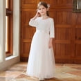 thumbnail image 2 of Vividxx Girls Dress Elegant Kids Long Sleeve Sequin Dress For With Overlay And For Girls Holiday Party Casual Dress 9-10 Years, 2 of 7