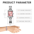 thumbnail image 6 of SKMEI Watches for Women Rectangular Ladies Quartz Watch Elegant Dainty Stainless Steel Womens Small Watch, 6 of 8