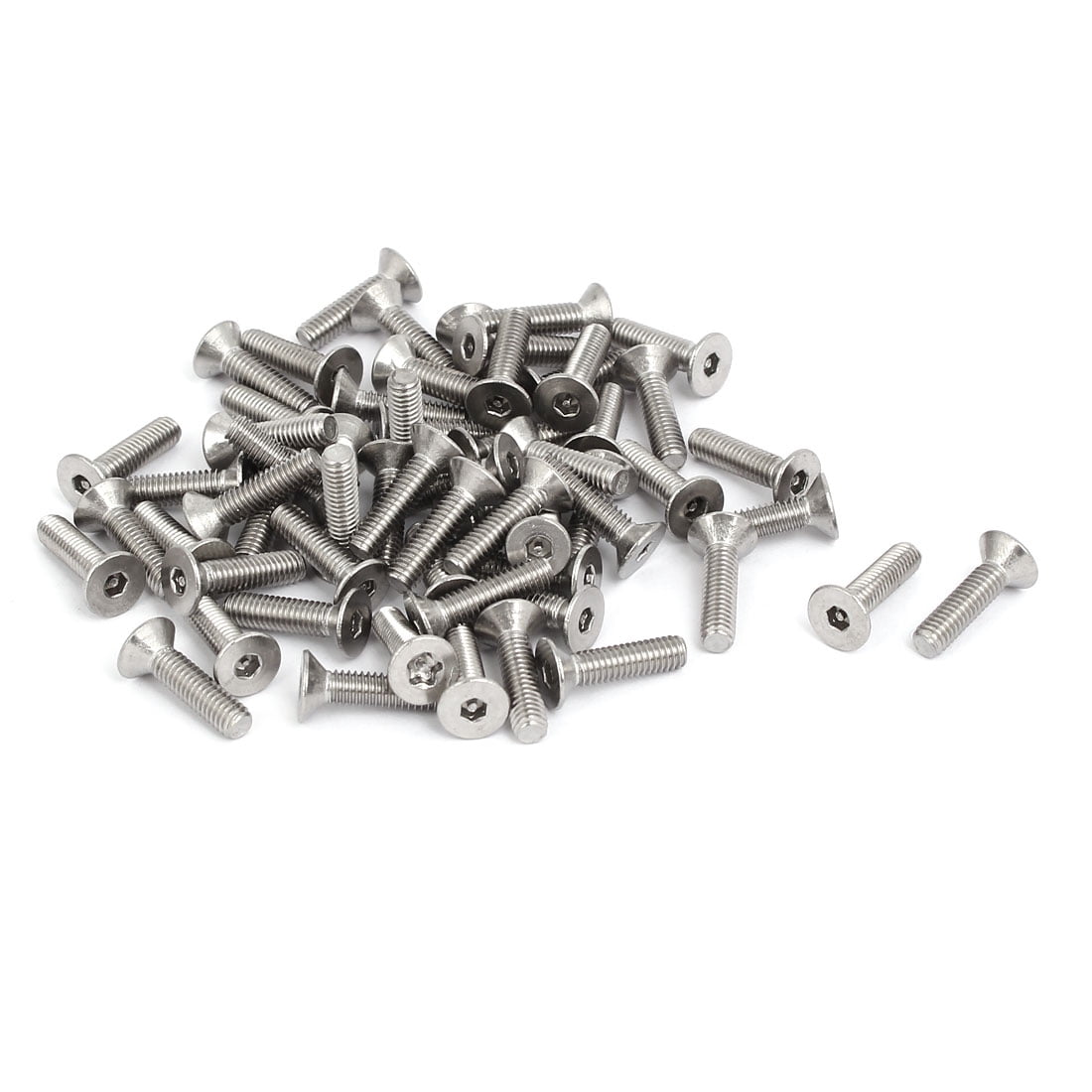 Unique Bargains M4x16mm Flat Hex Socket Head Tamper Resistant Proof