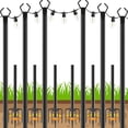 thumbnail image 1 of Postes para luces de guirnalda AHRLHR de metal, 3 m, paquete de 6, con punta en horquilla, 1 of 7