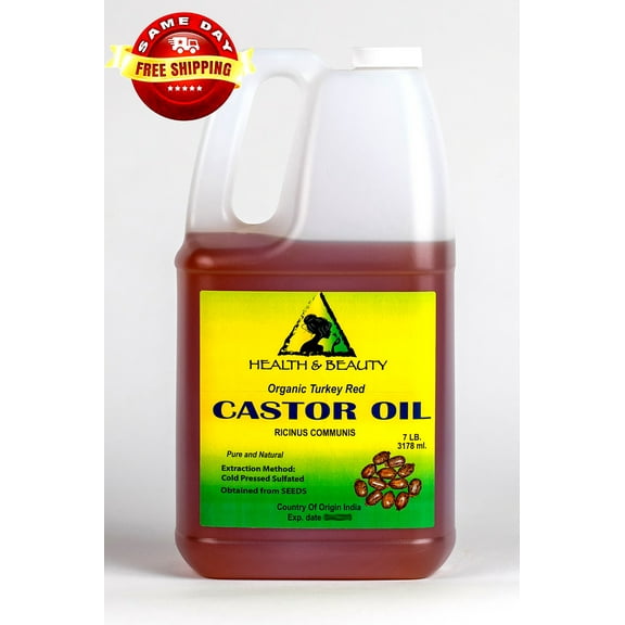 Castor Oil Turkey Red Organic Cold Pressed Hexane Free Pure 7 Lb