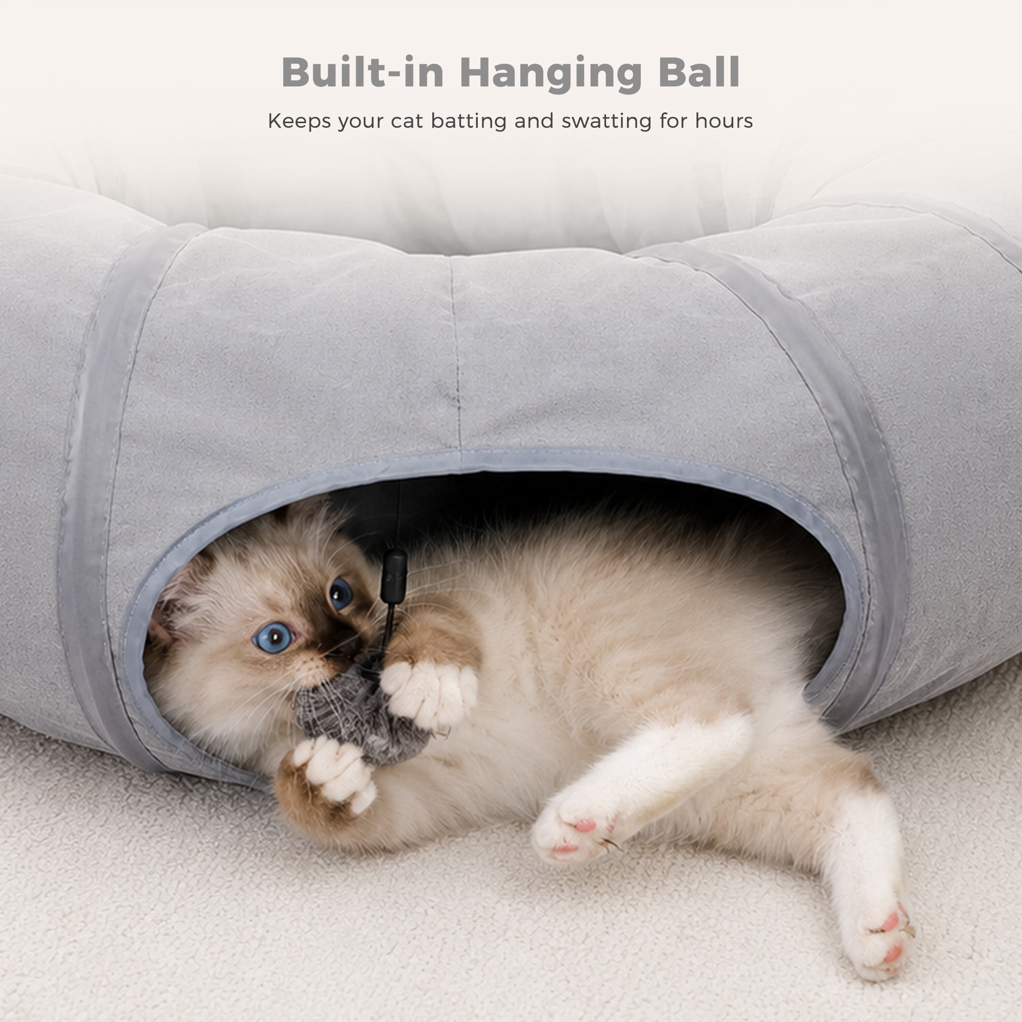 Pawz Road, Cat Tunnel, Gray, 2-in-1 Collapsible Hideaway - Walmart.com