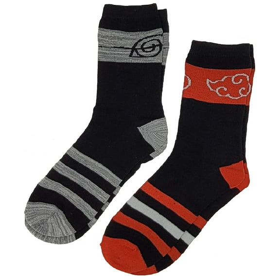 Naruto Shippuden Symbols 2-Pack Novelty Crew Socks