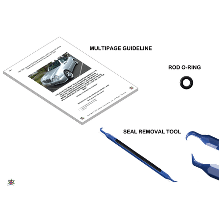 Mercedes Hydraulic Cylinder Repair Seals Kit Convertible Top 98-03 CLK-Class  W208 Rear Bow Latch