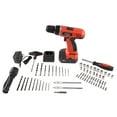 thumbnail image 6 of Stalwart 78PC 18V Cordless Drill Set with Bits, Sockets, and Drivers (Red), 6 of 8